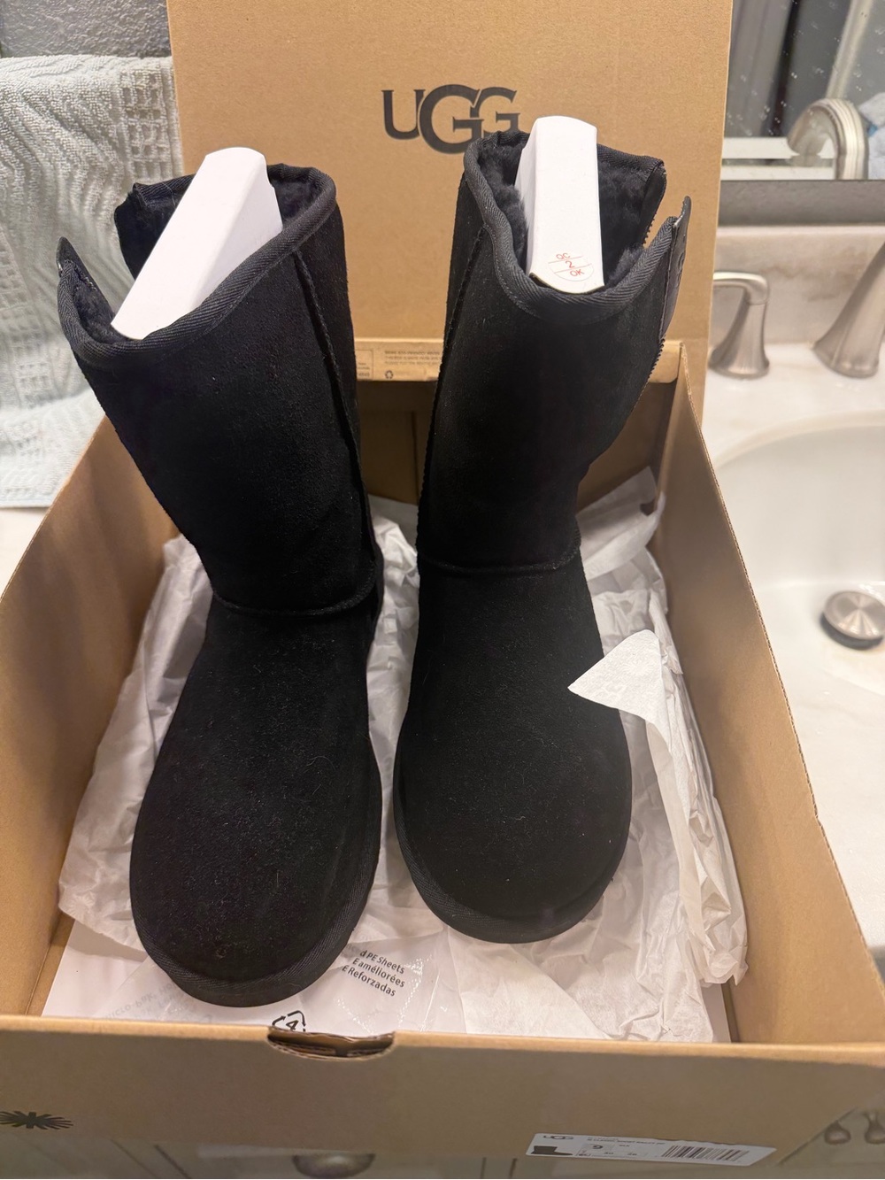 UGG Women's Black Classic Short Suede Boots
